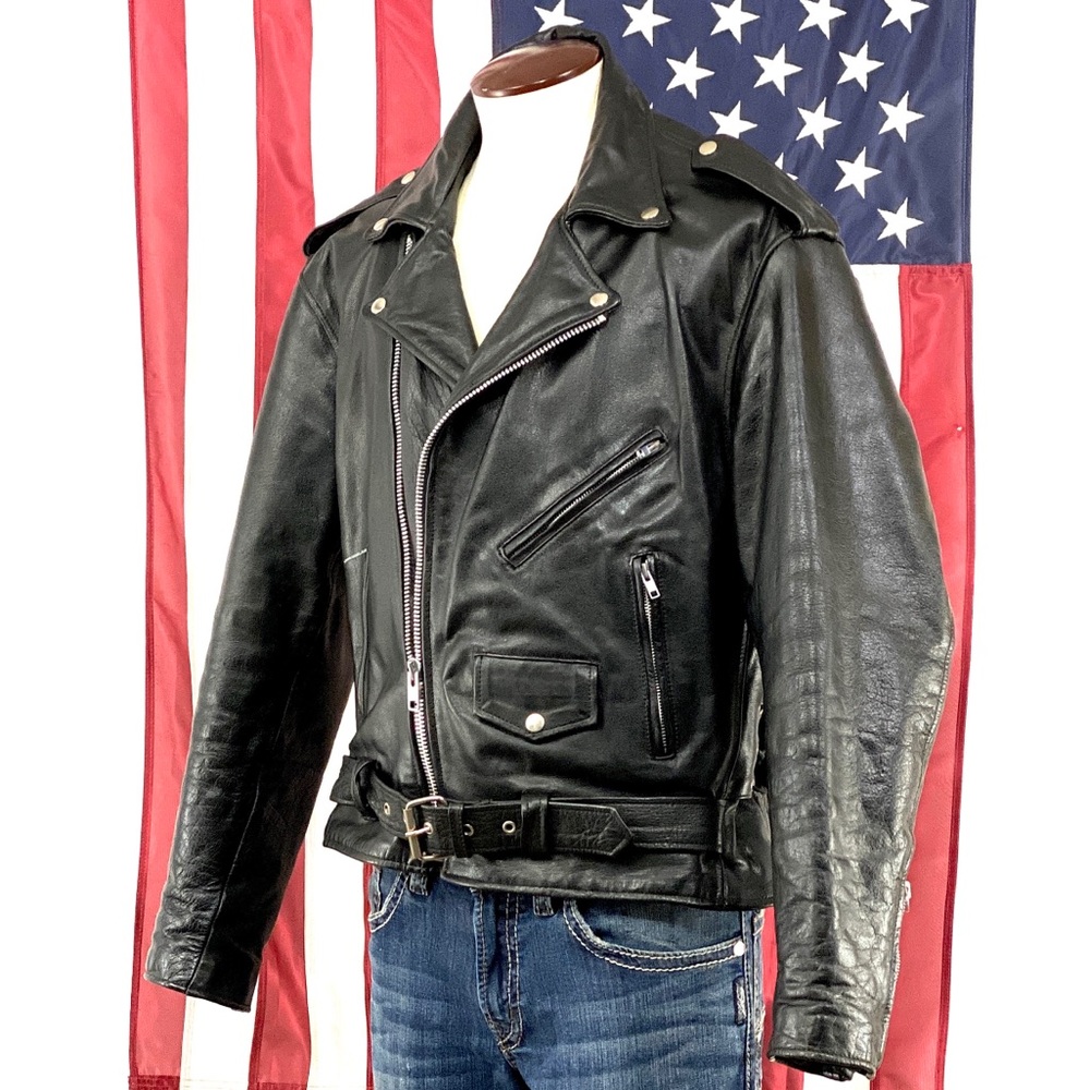 HUDSON LEATHER | VINTAGE | Men’s Moto Leather Jacket